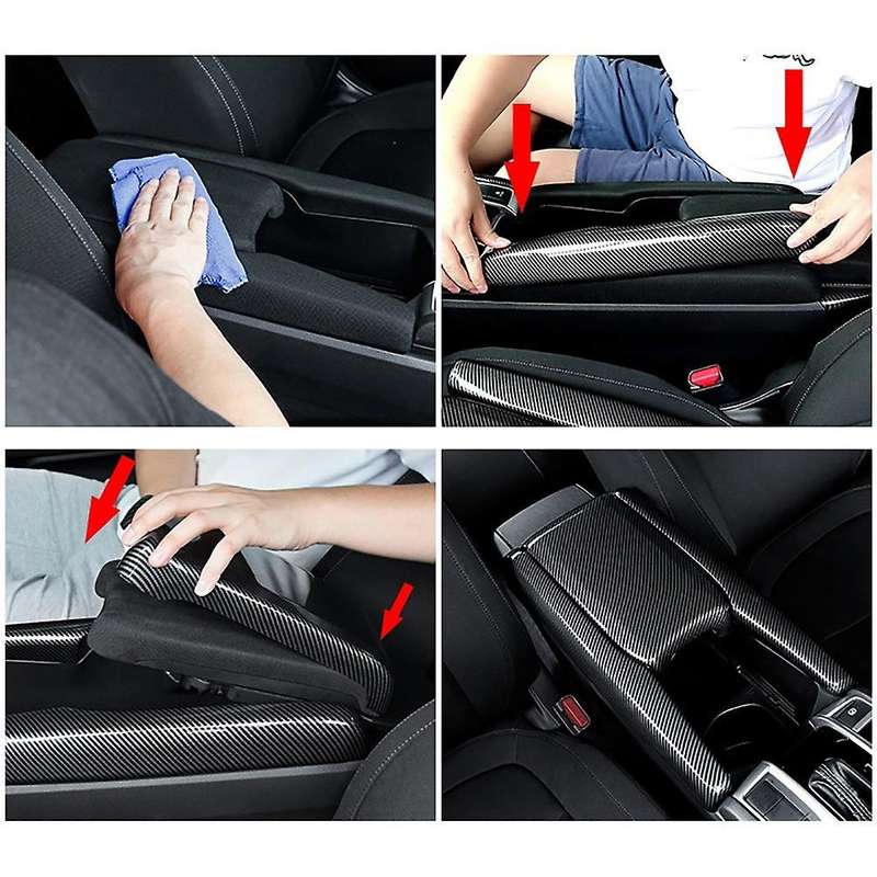 Car Carbon Fiber Interior Decor Trim Retrofitting Central Control Panel Stickers Cover for 10Th 2016