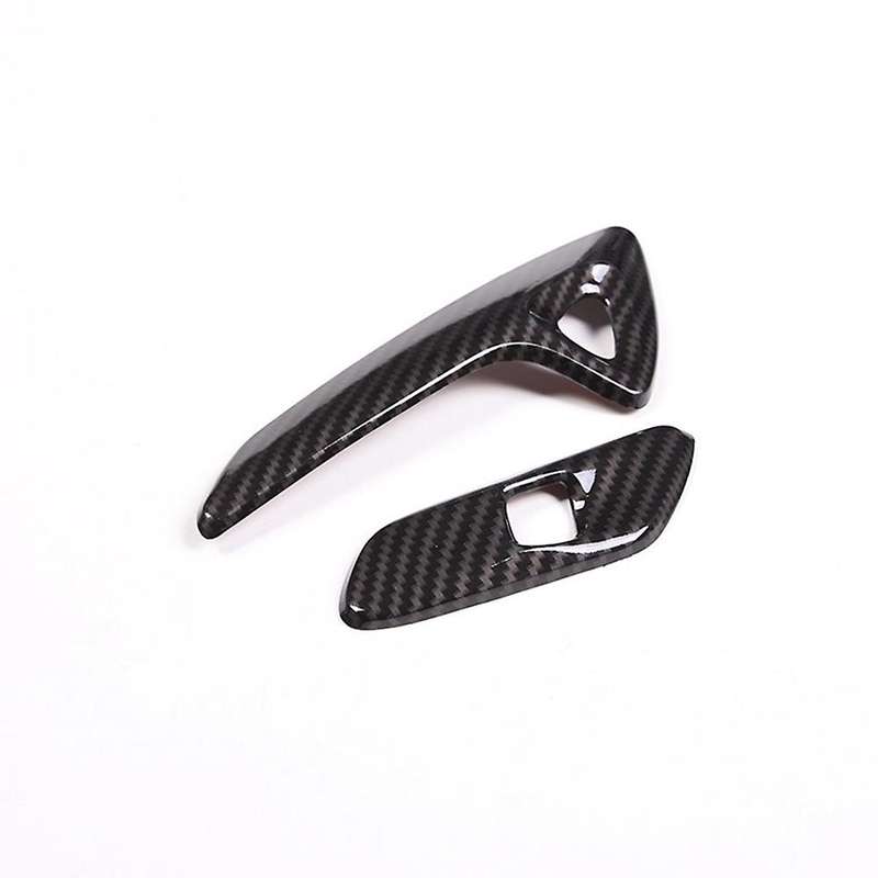 Car Carbon Fiber Interior Inner Electric Door Lock Switch Cover Frame Sticker for Corvette C7 2014-