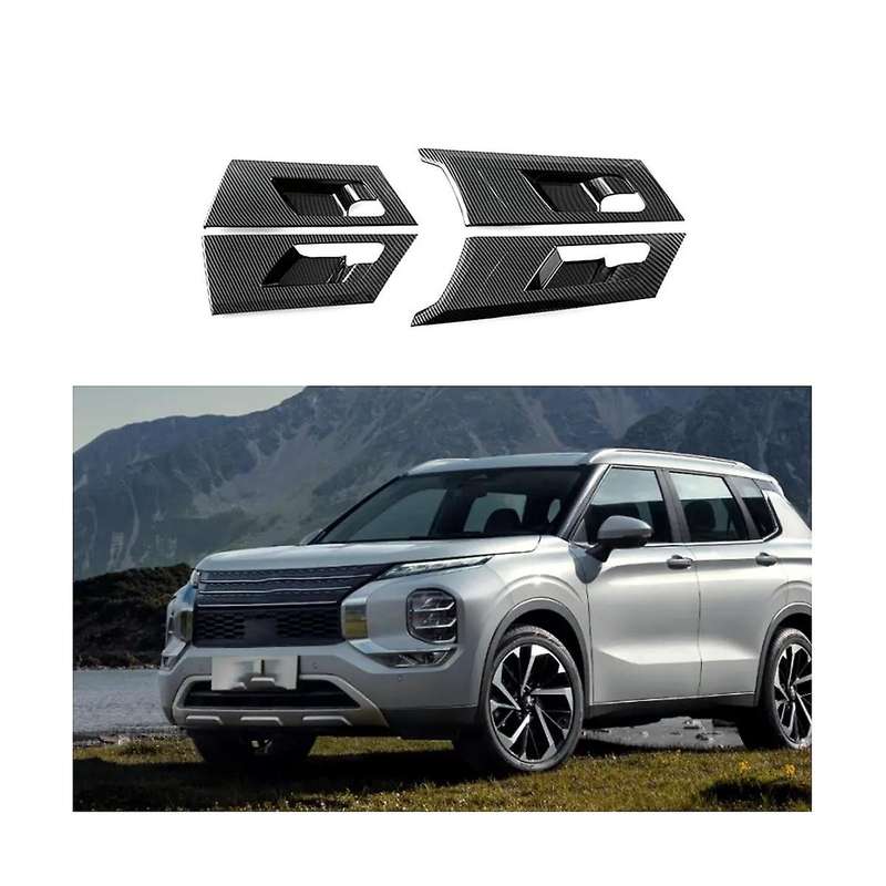 Car Carbon Fiber Interior Inner Door Bowl Frame Cover Handle Protection Trim Sticker for 2022 2023