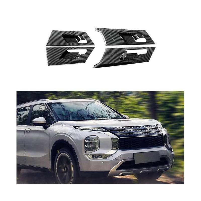 Car Carbon Fiber Interior Inner Door Bowl Frame Cover Handle Protection Trim Sticker for 2022 2023