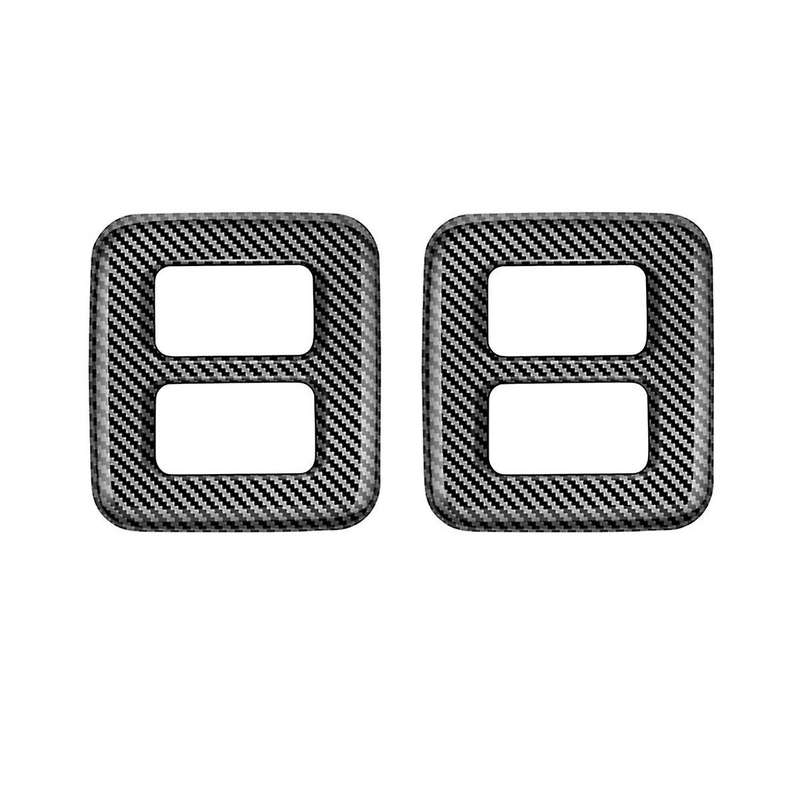 Car Carbon Fiber Middle Row Seat Outer Side Button Trim Frame Interior Accessories for Alphard 40 Se
