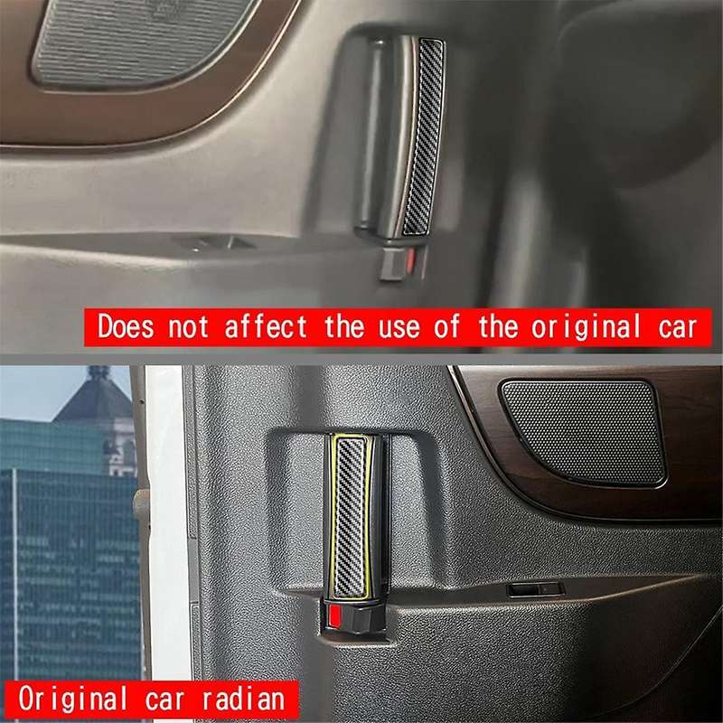 Car Carbon Fiber Middle Door Button Frame Trim Sticker Interior Accessories for Alphard/Vellfire 40
