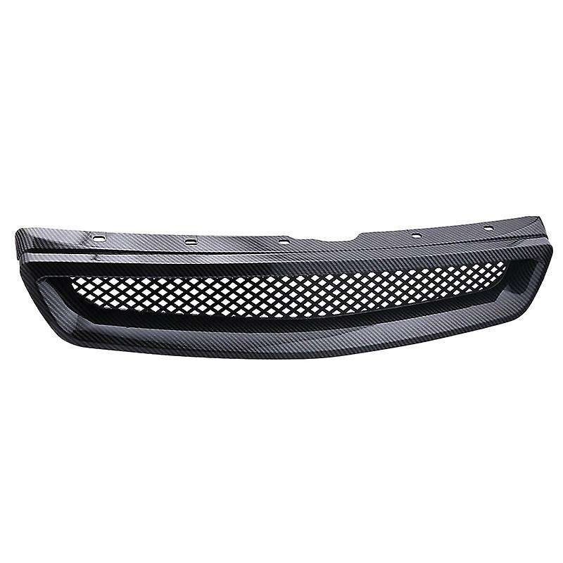 Car Carbon Fiber Mesh ABS Front Hood Grille Grill for JDM Type R 1999-2000