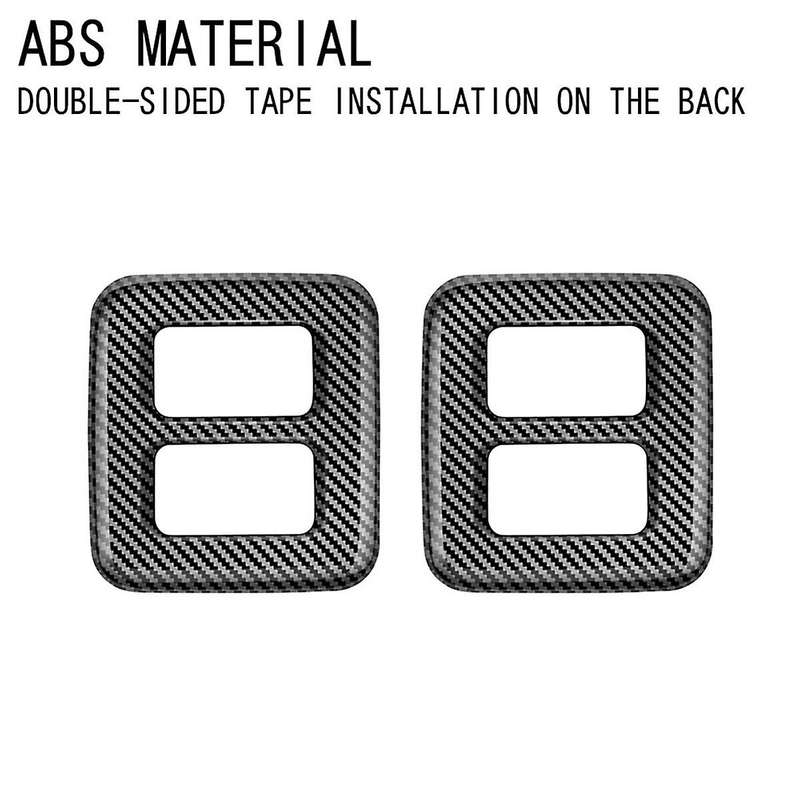 Car Carbon Fiber Middle Row Seat Outer Side Button Trim Frame Interior Accessories for Alphard 40 S