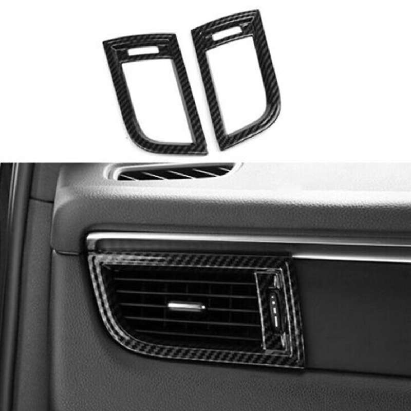 Car Carbon Fiber Left and Right Ac Air Outlet Vent Trim Frame for 2015-2020