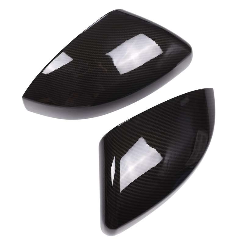 Car Carbon Fiber Look Rearview Mirror Cap Cover Trim for Range Sport 2014-2020