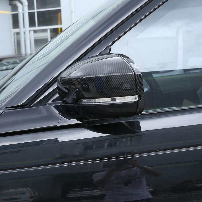 Car Carbon Fiber Look Rearview Mirror Cap Cover Trim for Range Sport 2014-2020