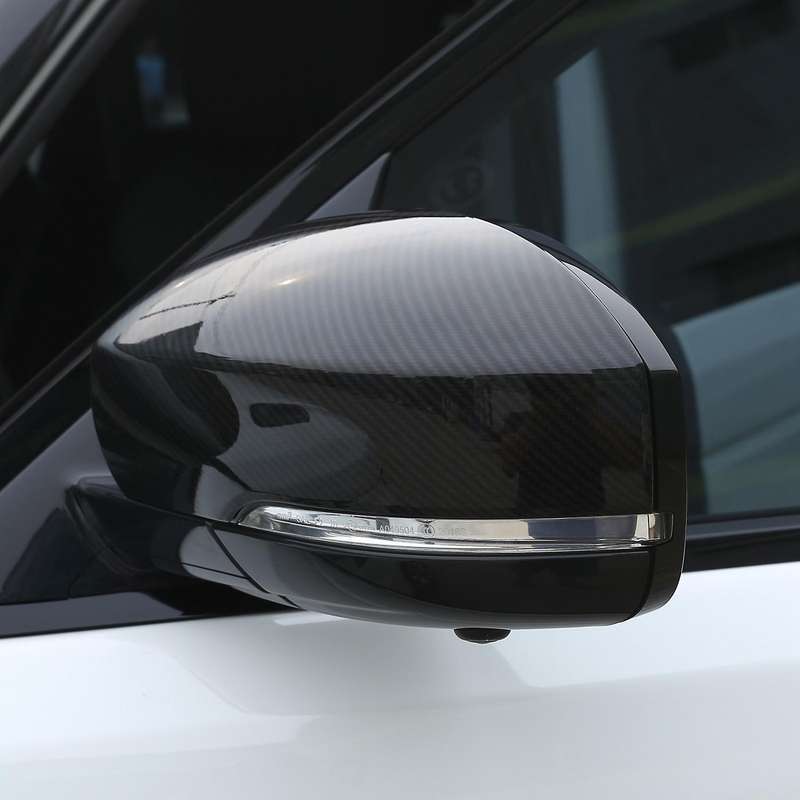 Car Carbon Fiber Look Rearview Mirror Cap Cover Trim for Range Sport 2014-2020