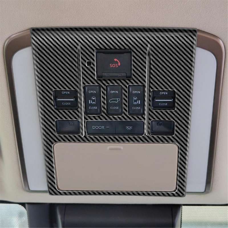 Car Carbon Fiber Pattern Front Reading Light Frame Interior Accessories for Alphard/Vellfire 40 Seri