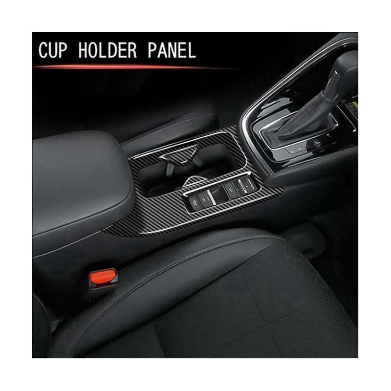 Car Carbon Fiber Pattern Center Console Water Cup Holder Cover Trim Stickers for -v Xrv Xr-v 2022+ R