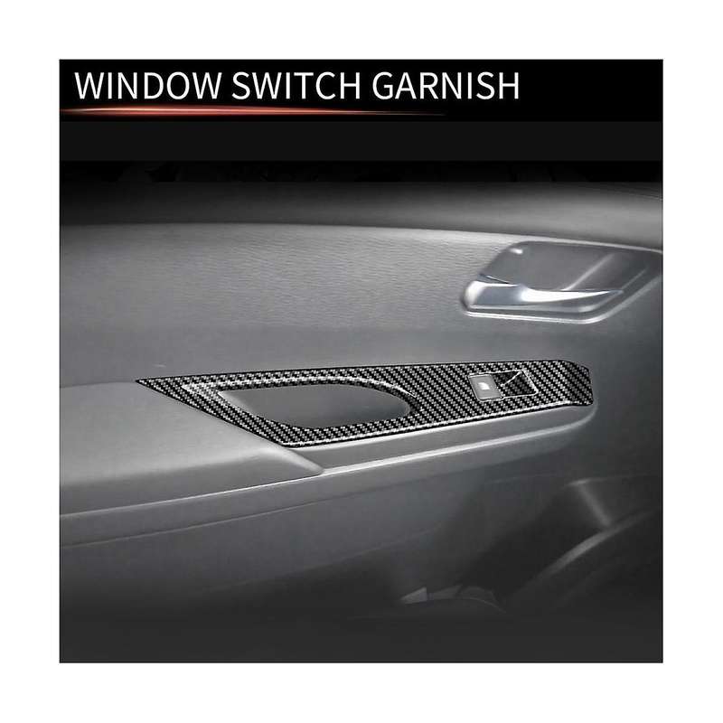 Car Carbon Fiber Pattern Interior Door Armrest Window Glass Switch Frame Panel Cover Trims for C28 2
