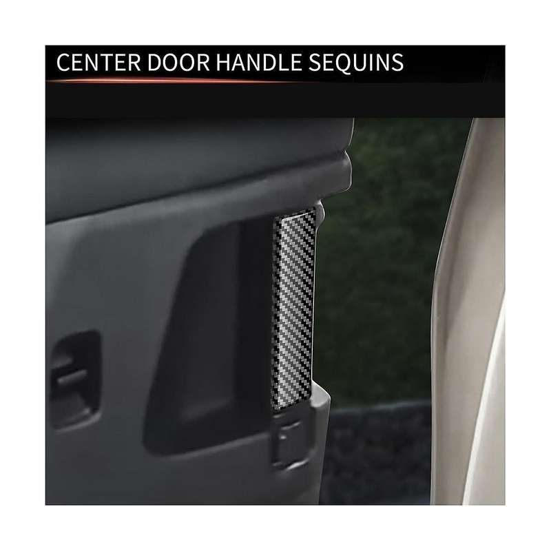 Car Carbon Fiber Pattern Middle Interior Door Handle Frame Panel Trims Sticker for C28 2022-2023