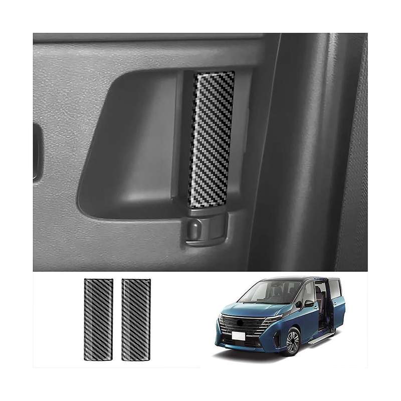 Car Carbon Fiber Pattern Middle Interior Door Handle Frame Panel Trims Sticker for C28 2022-2023