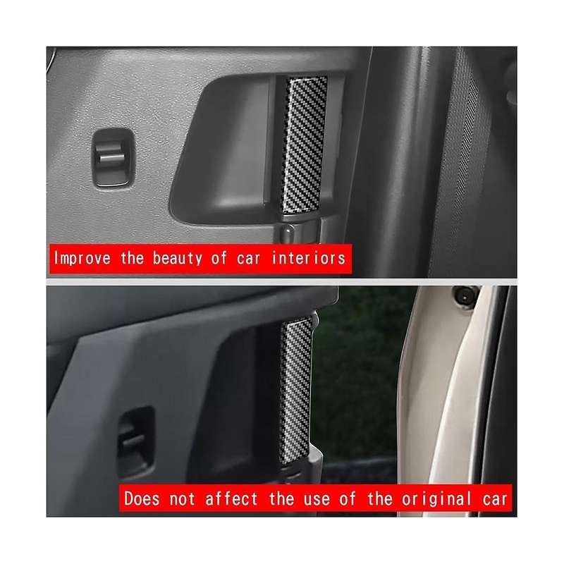 Car Carbon Fiber Pattern Middle Interior Door Handle Frame Panel Trims Sticker for C28 2022-2023