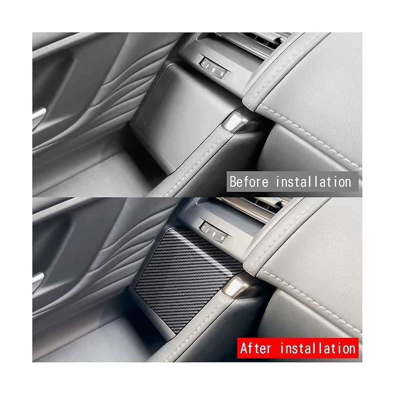 Car Carbon Fiber Pattern Glass Switch Upper Panel Decoration Door Armrest Stickers for Alphard 40 Se