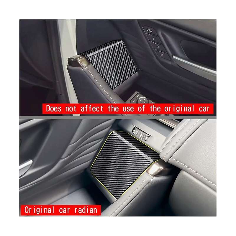 Car Carbon Fiber Pattern Glass Switch Upper Panel Decoration Door Armrest Stickers for Alphard 40 Se