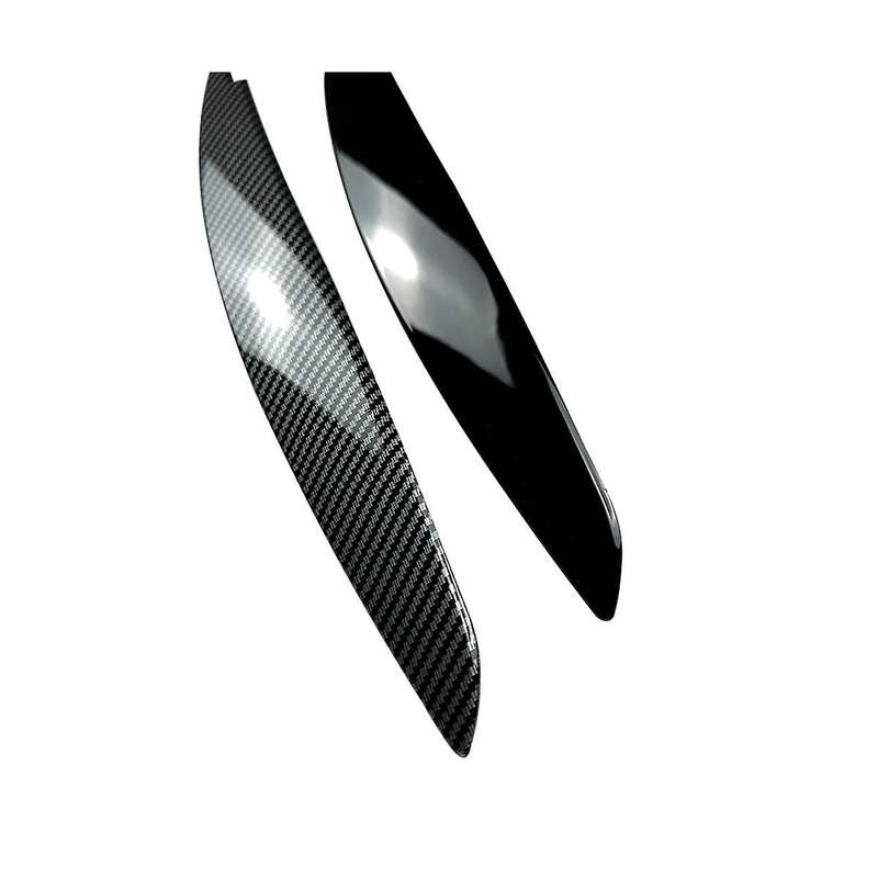 Car Carbon Fiber Pattern Headlight Lamp Eyebrows Cover Trim for 1 Series E81 E82 E87 E88 2008-2013