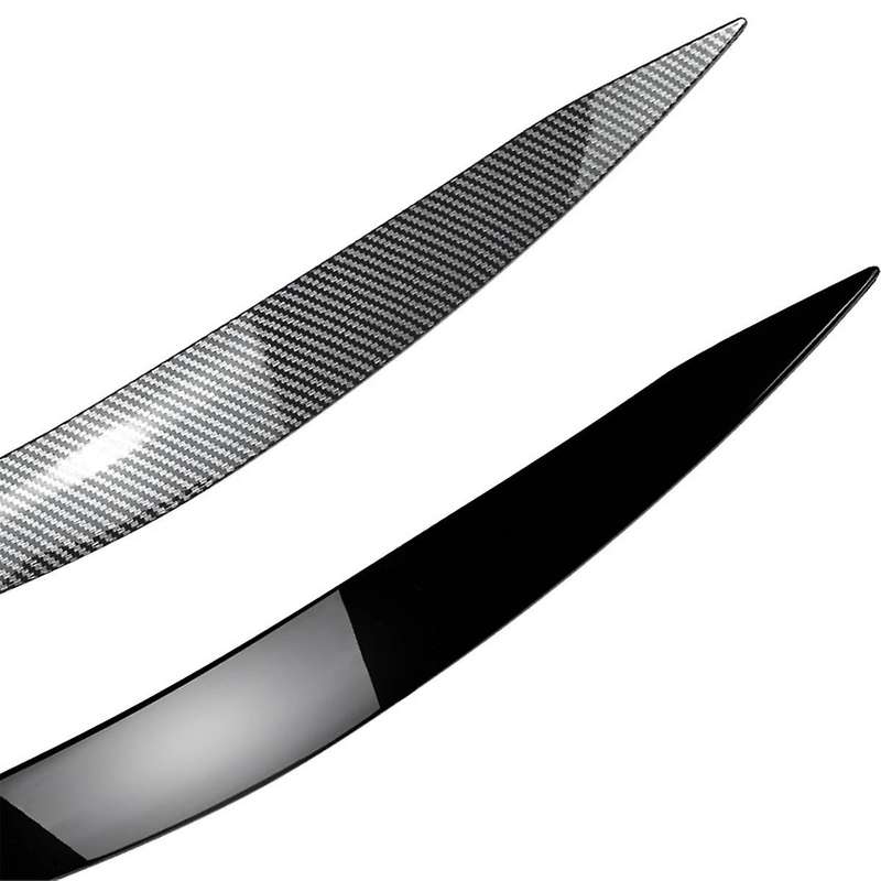 Car Carbon Fiber Pattern Headlight Lamp Eyebrows Cover Trim for Focus Mk4 2019-2021 Car Eyelids Lid
