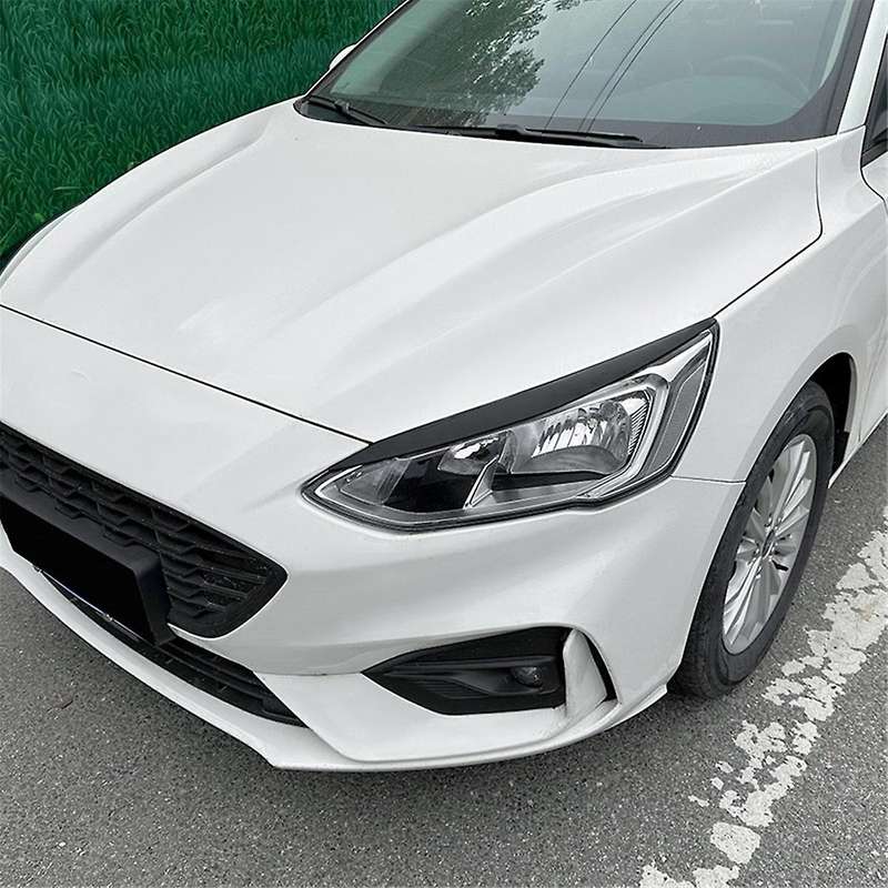 Car Carbon Fiber Pattern Headlight Lamp Eyebrows Cover Trim for Focus Mk4 2019-2021 Car Eyelids Lid