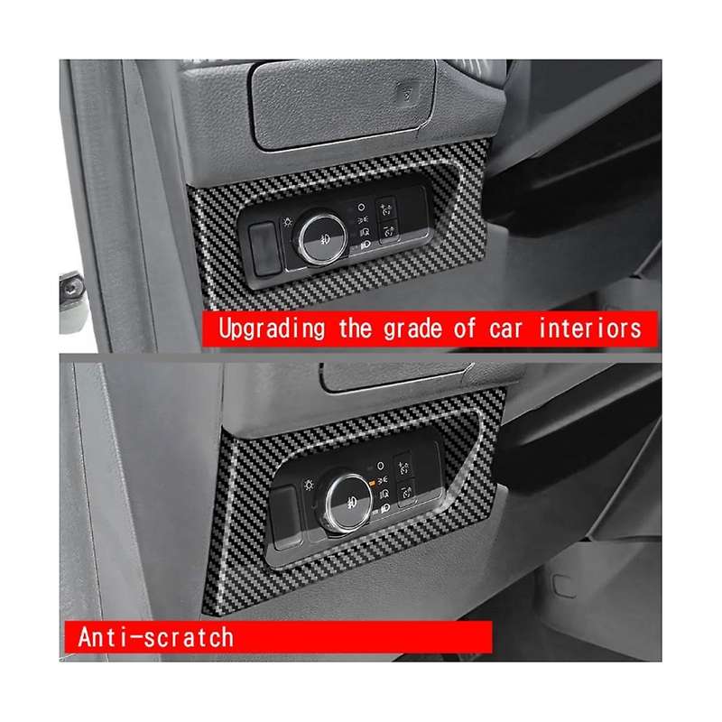 Car Carbon Fiber Pattern Headlight Switch Panel Cover Trim for 2023+ Car Accessories
