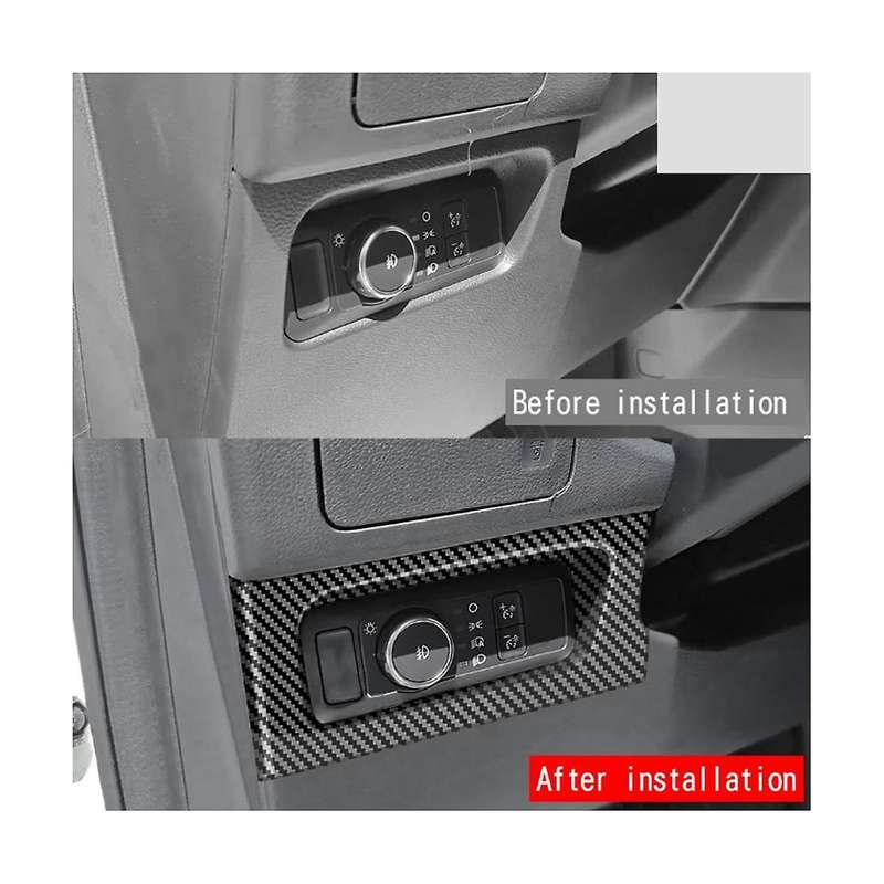 Car Carbon Fiber Pattern Headlight Switch Panel Cover Trim for 2023+ Car Accessories