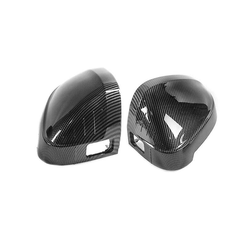 Car Carbon Fiber Pattern Rear Mirror Cover Shell Cap with Auxiliary Hole for A4l B9 2017-2021 8w0857