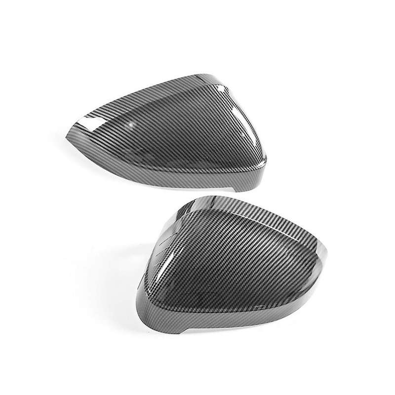 Car Carbon Fiber Pattern Rear Mirror Cover Shell Cap with Auxiliary Hole for A4l B9 2017-2021 8w0857