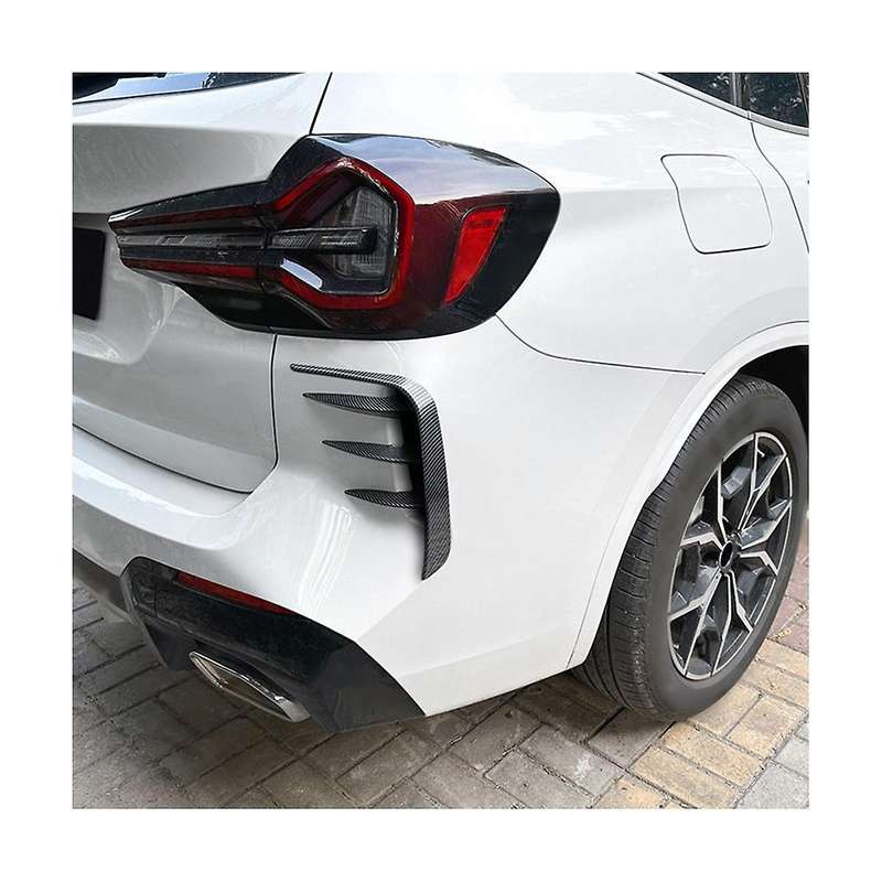 Car Carbon Fiber Pattern Rear Bumper Splitter Kit Spoiler Rear Canard Trim for X3 G01 2022-2023