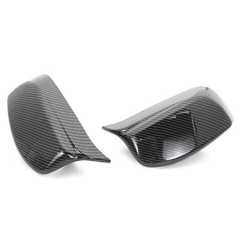 Car Carbon Fiber Pattern Ox Horn Rearview Side Mirror Cover for 5 Series E60 2004-2010 Car Accessori