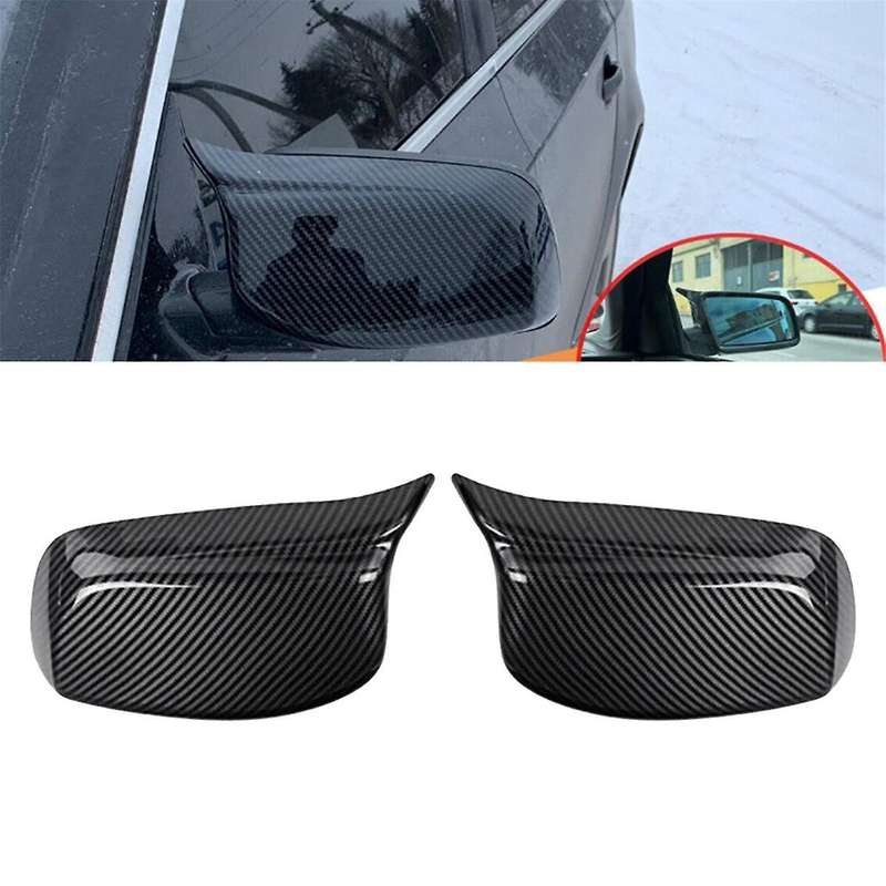 Car Carbon Fiber Pattern Ox Horn Rearview Side Mirror Cover for 5 Series E60 2004-2010 Car Accessori