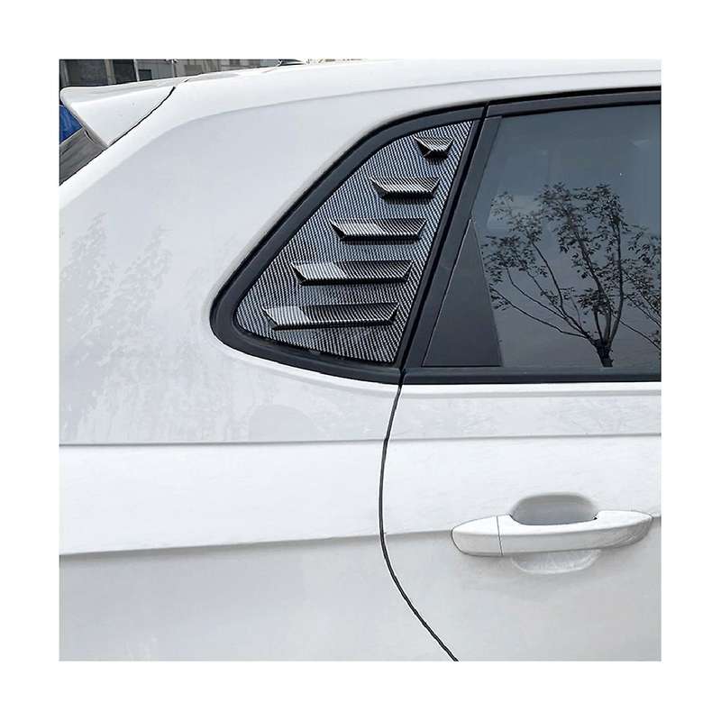 Car Carbon Fiber Pattern Rear Window Louver Shutter Cover Trim for Mk6 2018-2023
