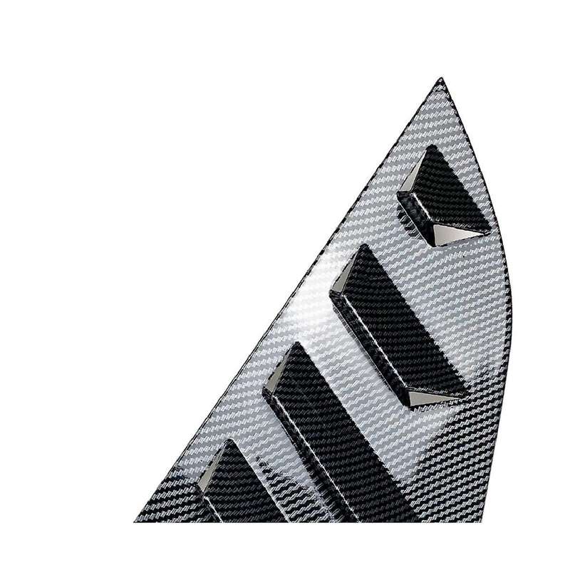 Car Carbon Fiber Pattern Rear Window Louver Shutter Cover Trim for Mk6 2018-2023