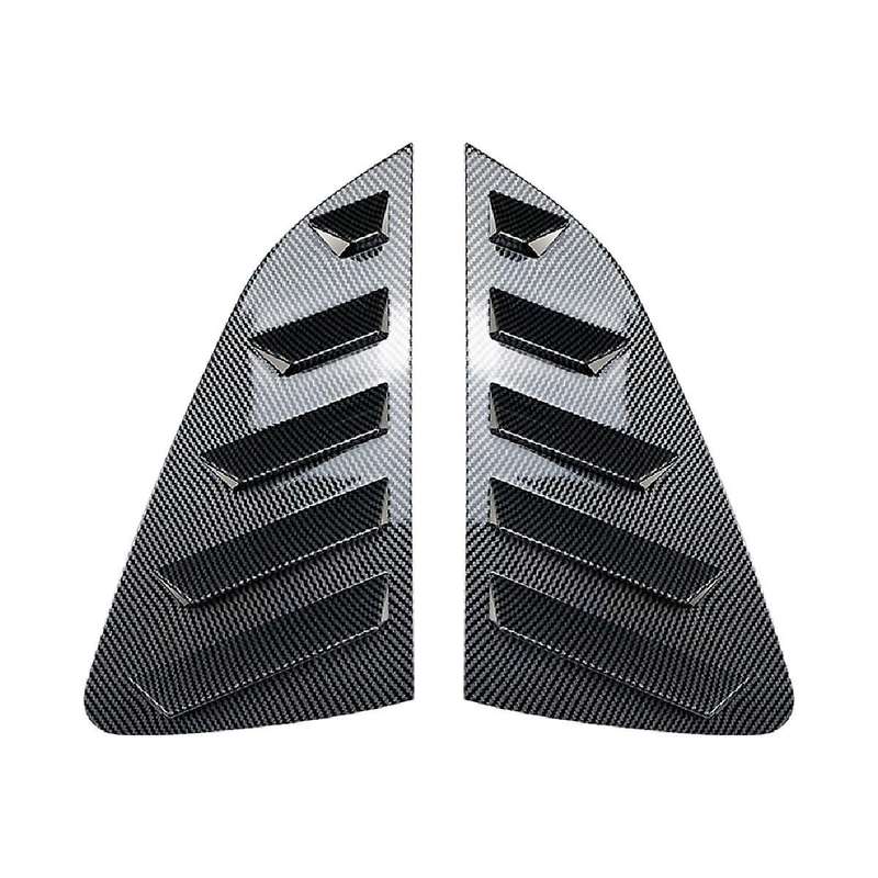 Car Carbon Fiber Pattern Rear Window Louver Shutter Cover Trim for Mk6 2018-2023
