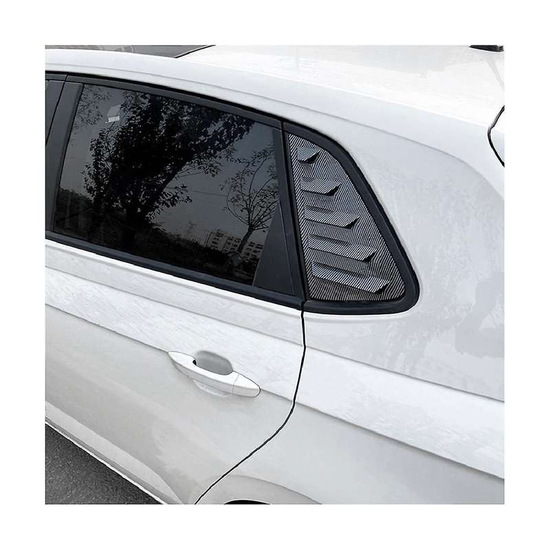 Car Carbon Fiber Pattern Rear Window Louver Shutter Cover Trim for Mk6 2018-2023