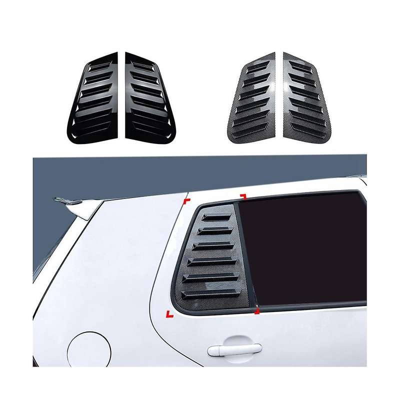 Car Carbon Fiber Pattern Rear Windows Triangle Louver Cover Stickers for Golf 4 Mk4 1997-2006 Cover