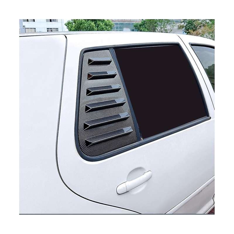 Car Carbon Fiber Pattern Rear Windows Triangle Louver Cover Stickers for Golf 4 Mk4 1997-2006 Cover