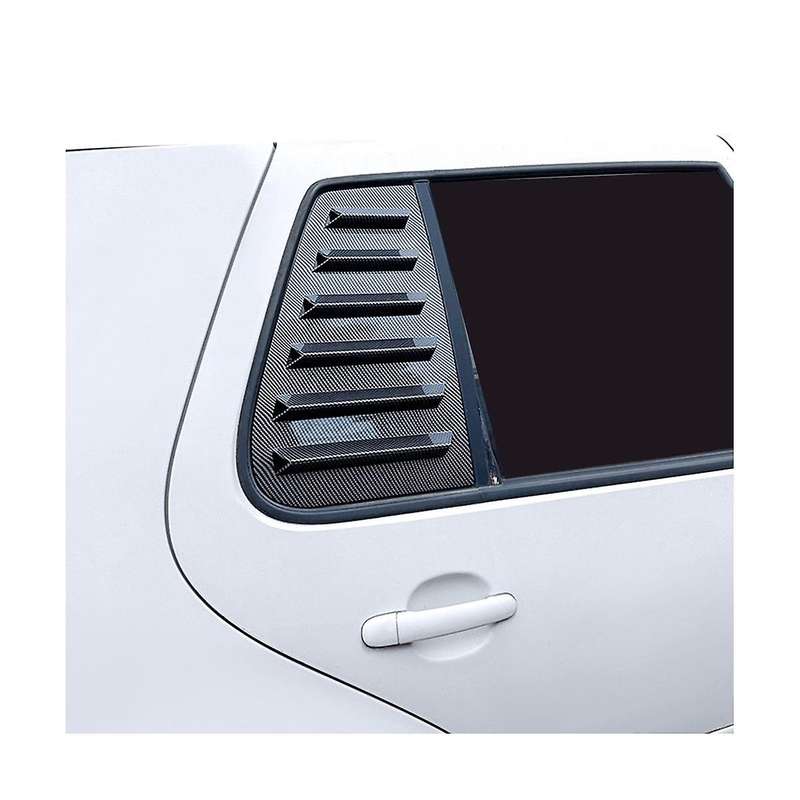 Car Carbon Fiber Pattern Rear Windows Triangle Louver Cover Stickers for Golf 4 Mk4 1997-2006 Cover