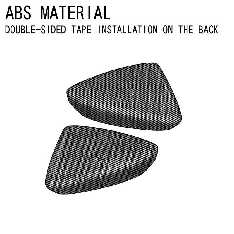 Car Carbon Fiber Pattern Rearview Side Mirror Cover Trim Frame Side Mirror Caps for -60 2022 2023