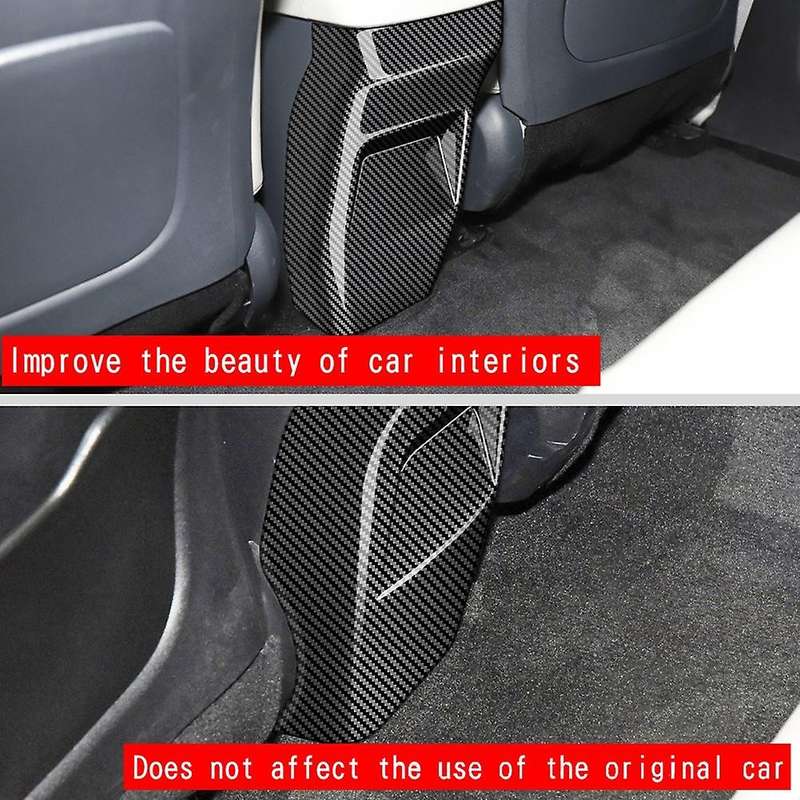 Car Carbon Fiber Rear Air Condition Vent Outlet Anti- Panel Cover Trim for Ev6 2021 2022