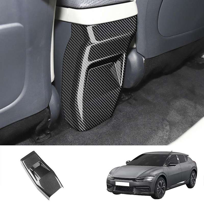 Car Carbon Fiber Rear Air Condition Vent Outlet Anti- Panel Cover Trim for Ev6 2021 2022