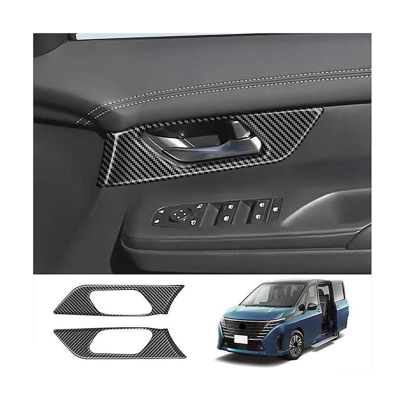 Car Carbon Fiber Pattern Texture Front Door Inner Handle Bowl Cover Trim for C28 2022-2023 Car Acces