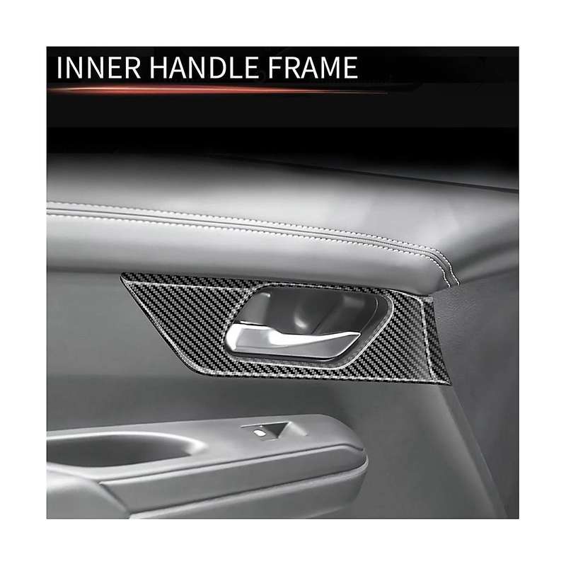 Car Carbon Fiber Pattern Texture Front Door Inner Handle Bowl Cover Trim for C28 2022-2023 Car Acces