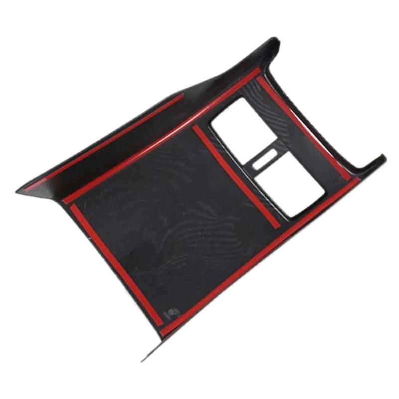 Car Carbon Fiber Rear Air Condition Vent Outlet Anti- Panel Cover Trim for -30 Cx30 2020 2021 2022