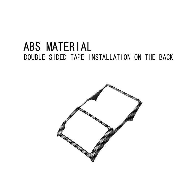 Car Carbon Fiber Rear Air Condition Vent Outlet Frame Anti-kick Panel Cover Trim for Alphard 40 Seri