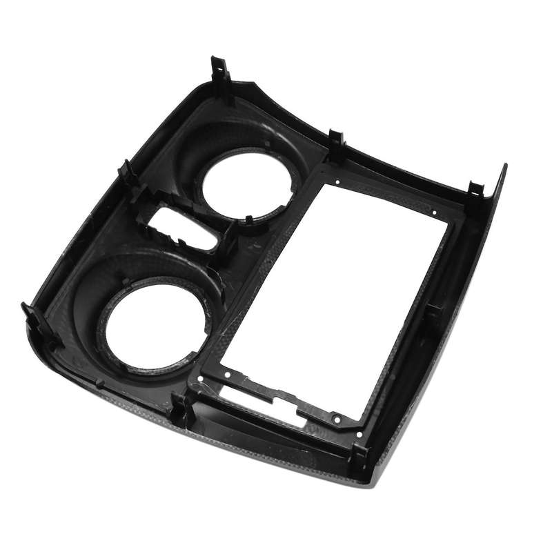 Car Carbon Fiber Radio Fascia for Sandero/SYMBOL 14-17 DVD Frame Plug Audio Fitting Adaptor Dash Tri