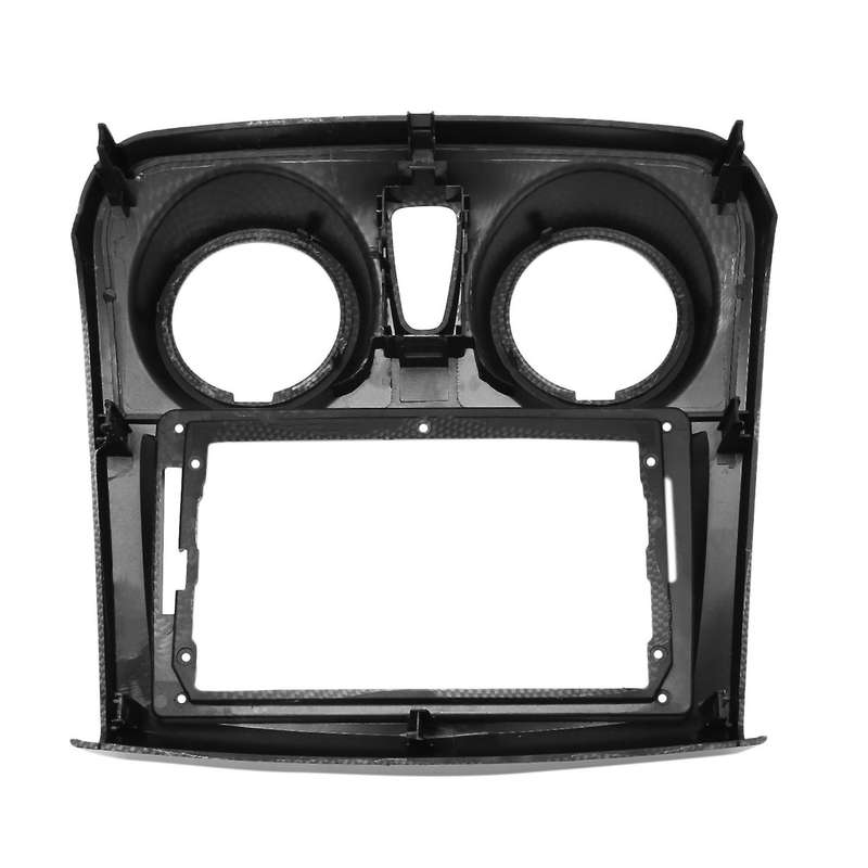 Car Carbon Fiber Radio Fascia for Sandero/SYMBOL 14-17 DVD Frame Plug Audio Fitting Adaptor Dash Tri