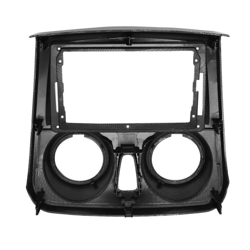 Car Carbon Fiber Radio Fascia for Sandero/SYMBOL 14-17 DVD Frame Plug Audio Fitting Adaptor Dash Tri