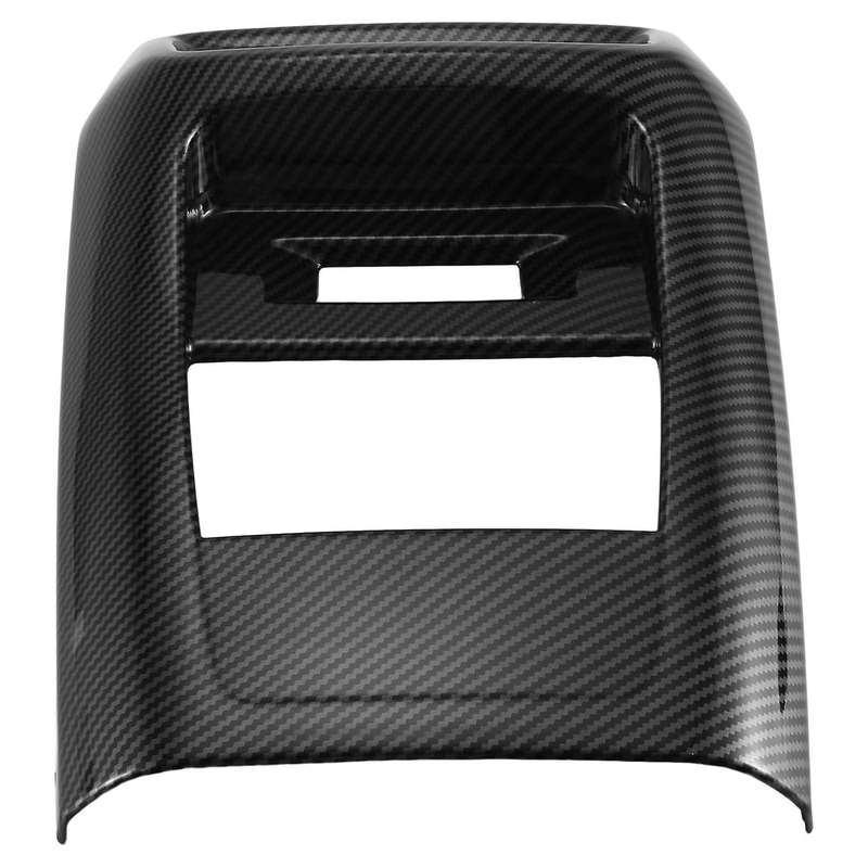 Car Carbon Fiber Rear Air Condition Vent Outlet Frame Anti-kick Panel Cover for Explorer 2022 2023