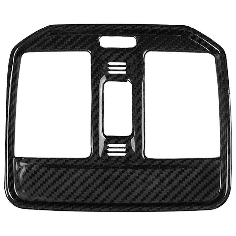 Car Carbon Fiber Rear Air Outlet Vent Cover Decor Frame for 2015-2020