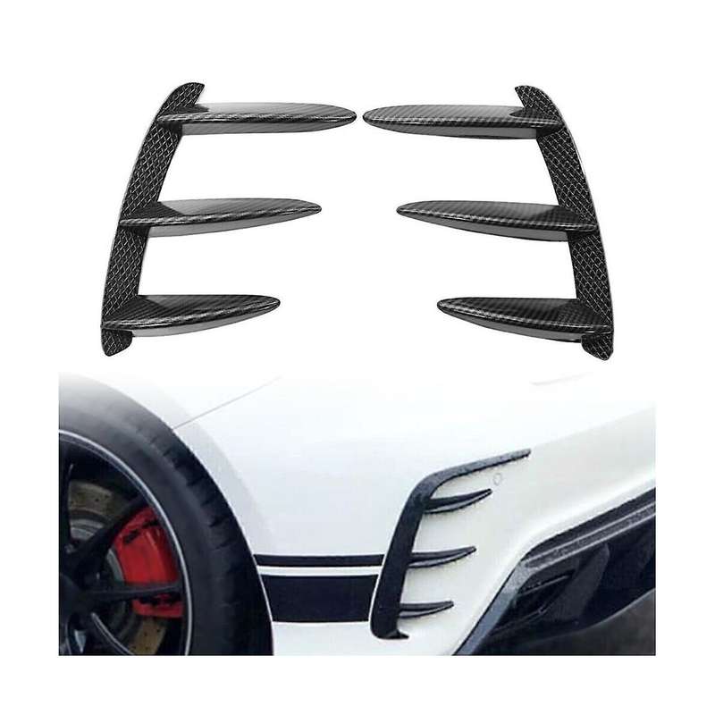 Car Carbon Fiber Rear Bumper Spoiler Side Air Outlet Wing Canard Fin for A Class W176 A200 A260 For